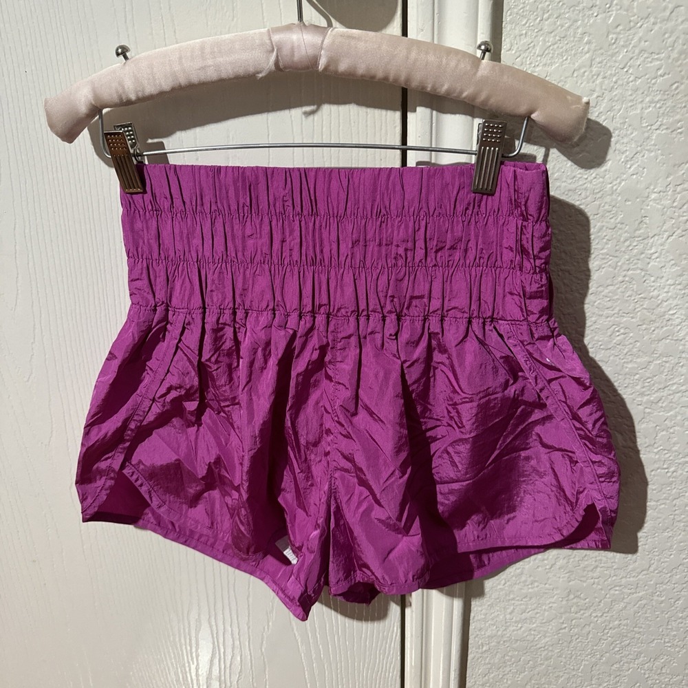 Free People Medium Hot Pink Shorts High Rise Athletic